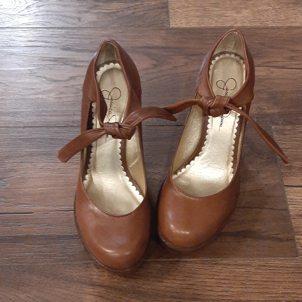 Tobacco Leather Platforms